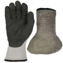 13G Polyester/Acrylic Napping Knit Sandy Latex Coated Winter Warm insulated Construction Safety Work Gloves